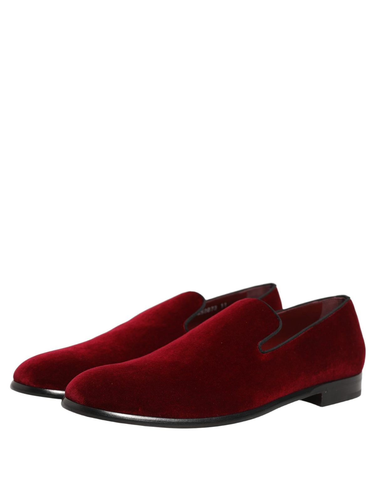 Dolce & Gabbana Burgundfarbene Samt-Slipper für Herren