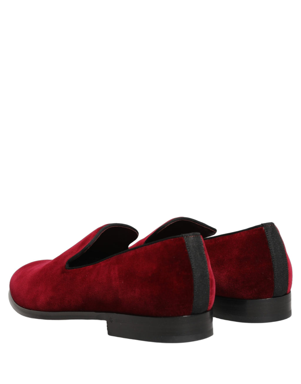 Dolce & Gabbana Burgundfarbene Samt-Slipper für Herren