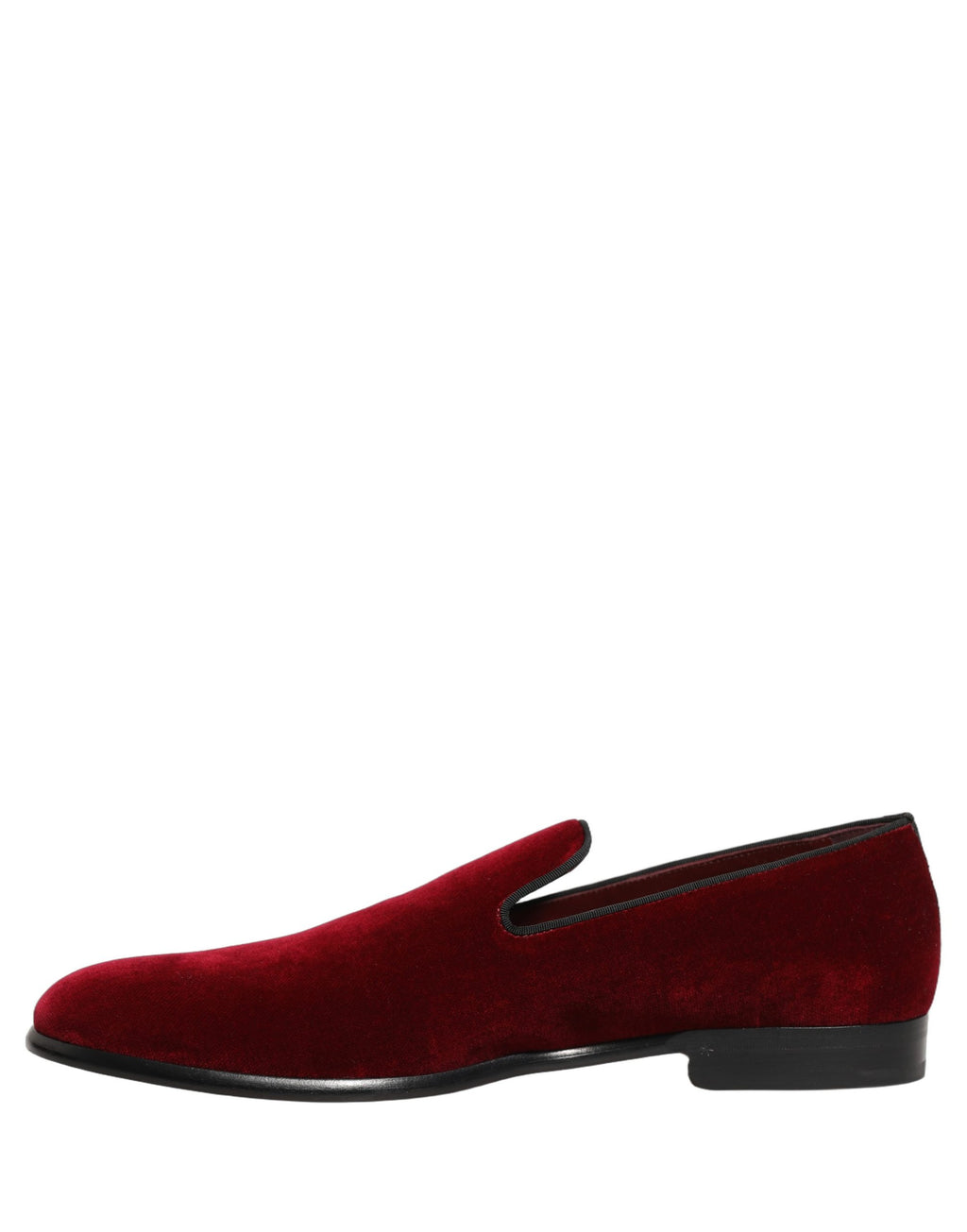 Dolce & Gabbana Burgundfarbene Samt-Slipper für Herren