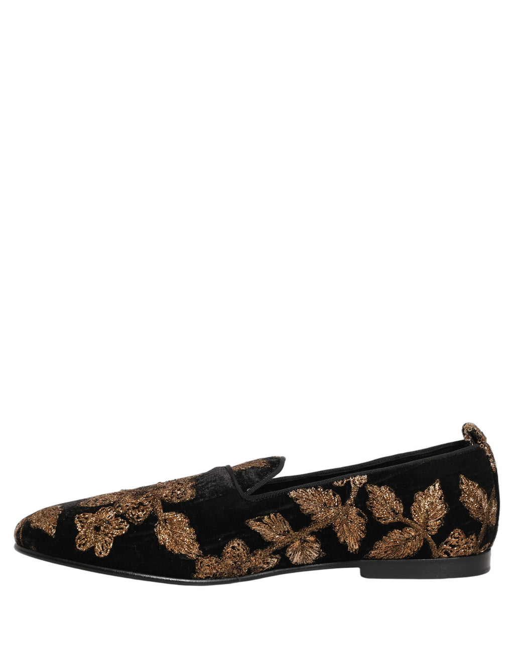 Dolce & Gabbana Schwarze Loafer aus Jacquard mit Blumenmuster