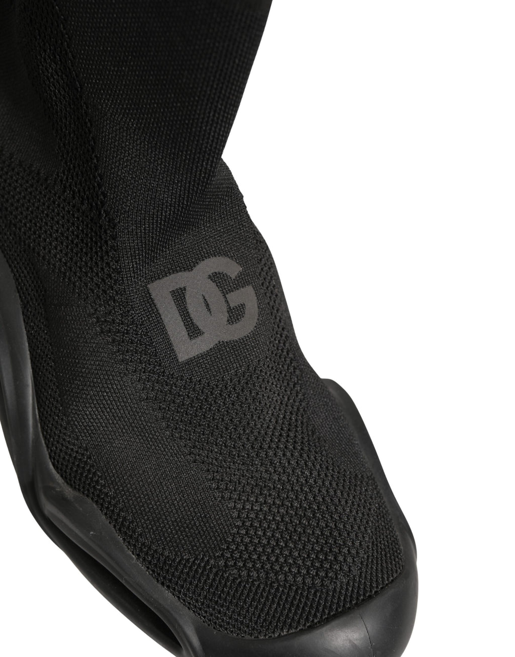 Dolce & Gabbana Schwarze Slipper-Sneaker mit Wellenmuster für Herren