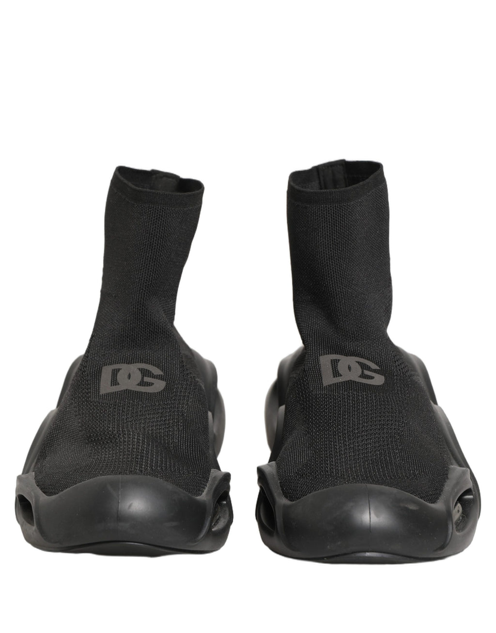 Dolce & Gabbana Schwarze Slipper-Sneaker mit Wellenmuster für Herren