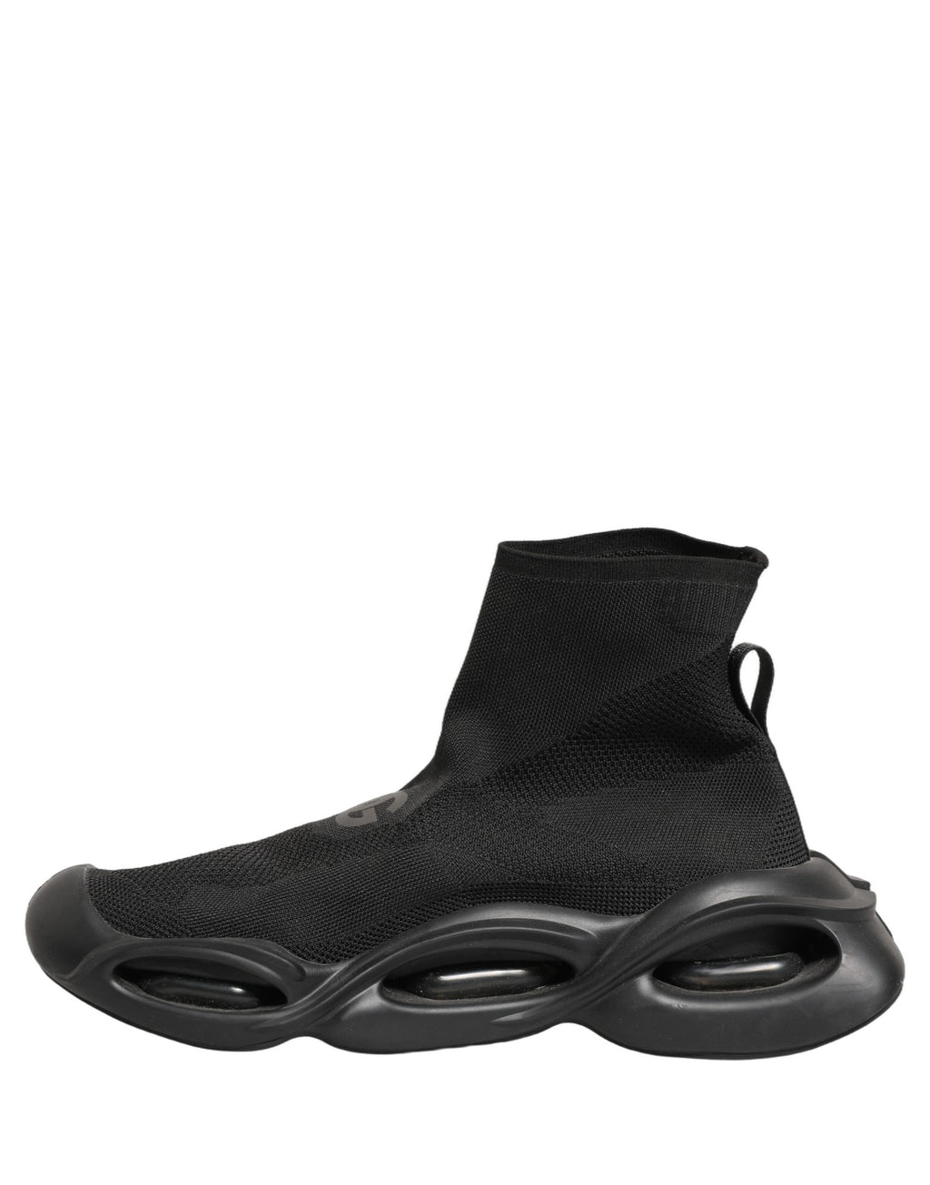 Dolce & Gabbana Schwarze Slipper-Sneaker mit Wellenmuster für Herren