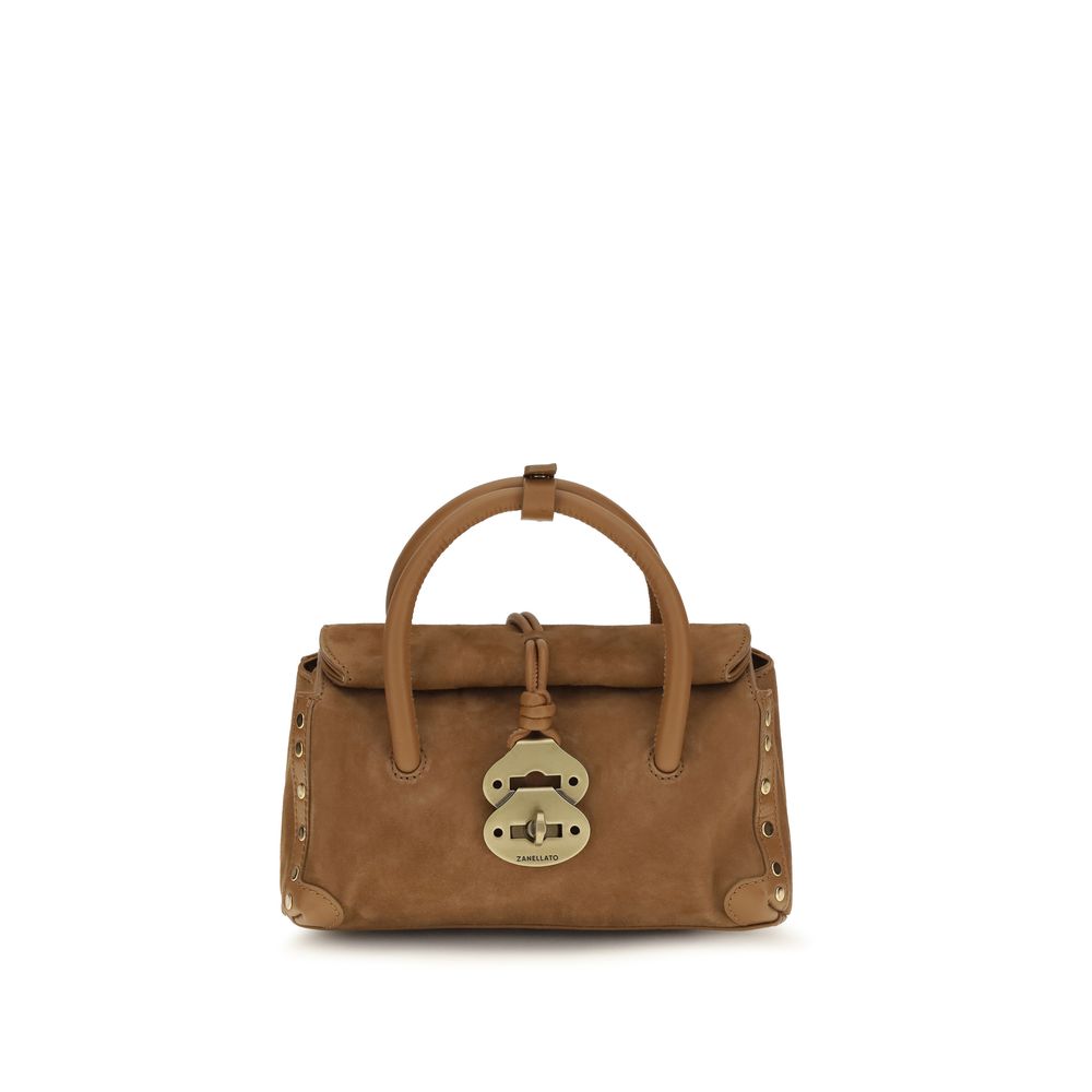 Zanellato Braune Kalbsleder Bos Taurus Schultertasche