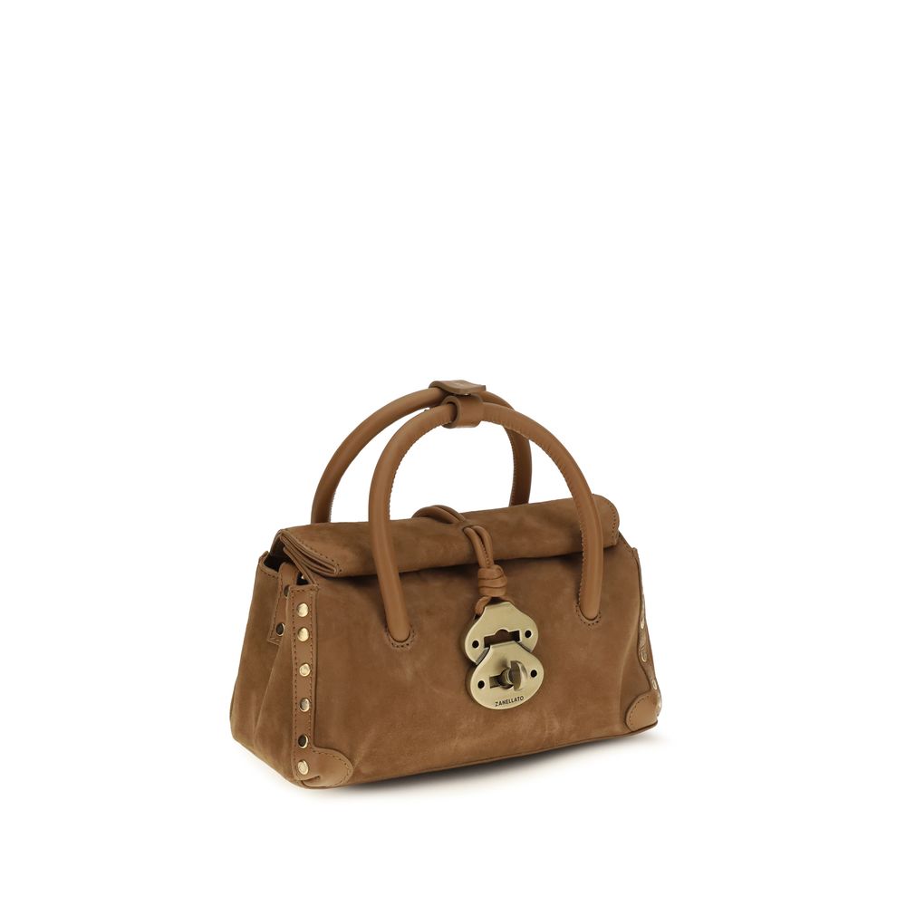 Zanellato Braune Kalbsleder Bos Taurus Schultertasche