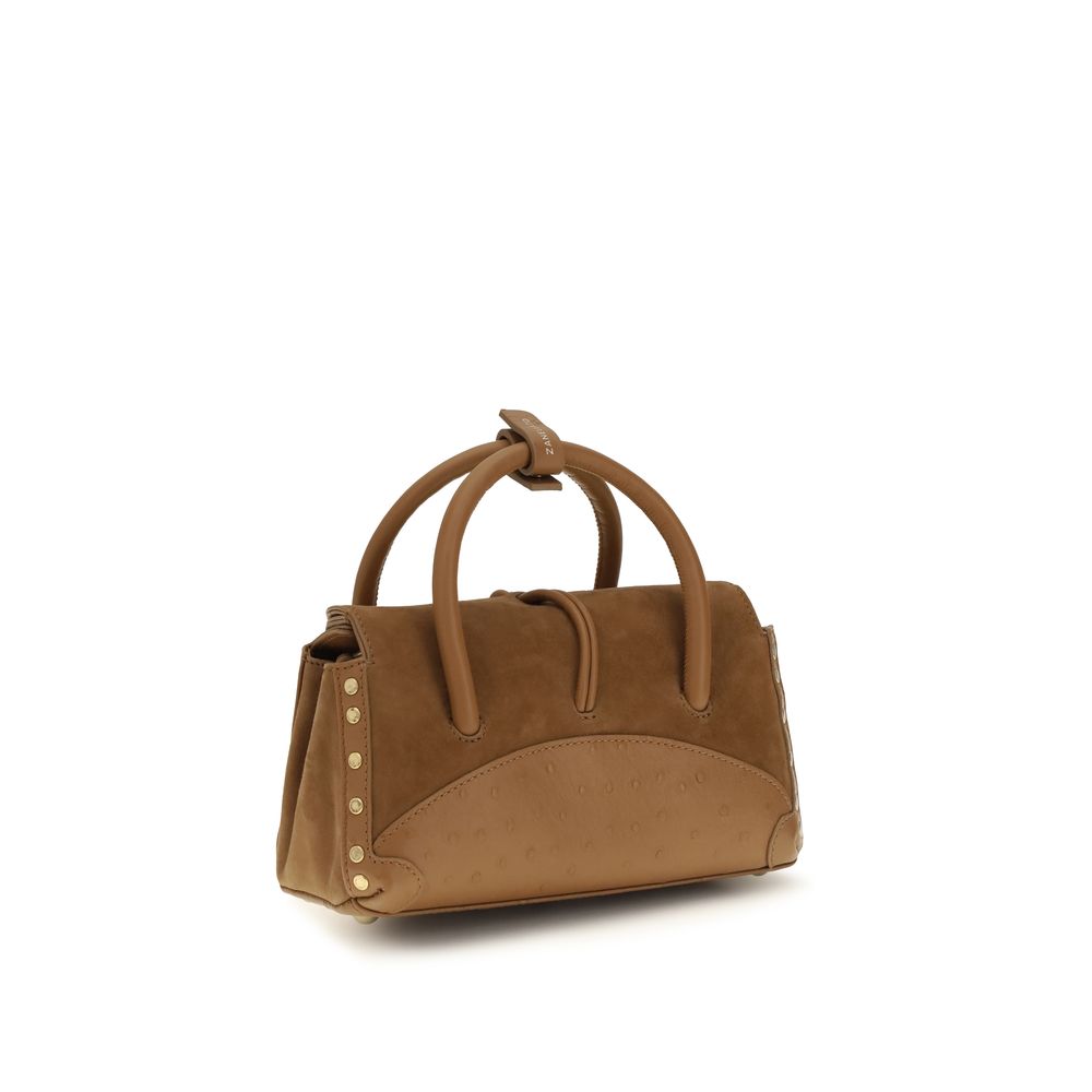 Zanellato Braune Kalbsleder Bos Taurus Schultertasche