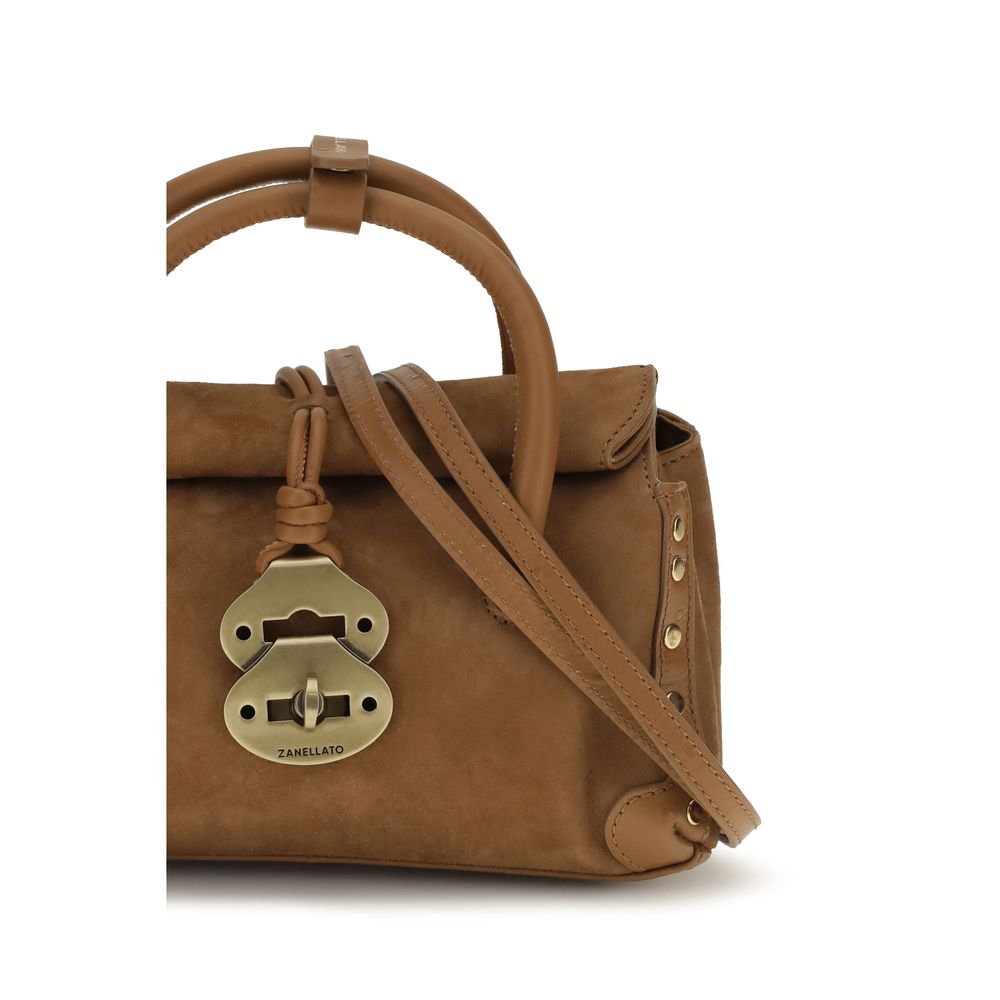 Zanellato Braune Kalbsleder Bos Taurus Schultertasche