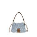 Fendi Blaue Baumwoll-Umhängetasche