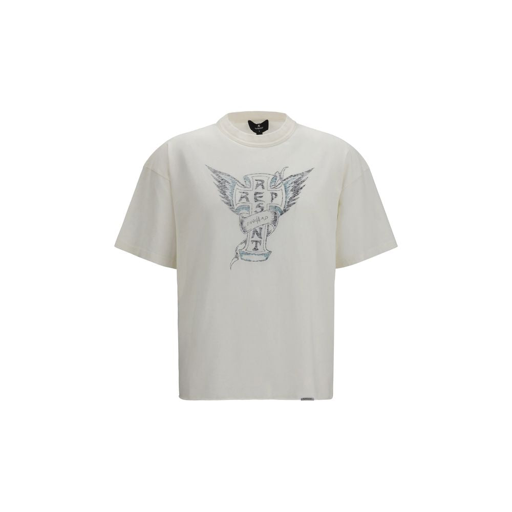 Represent Weißes Baumwoll-T-Shirt