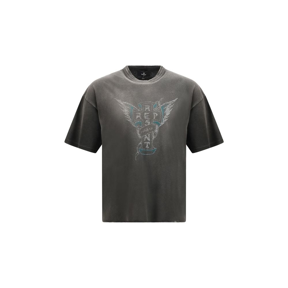 Represent Graues Baumwoll-T-Shirt