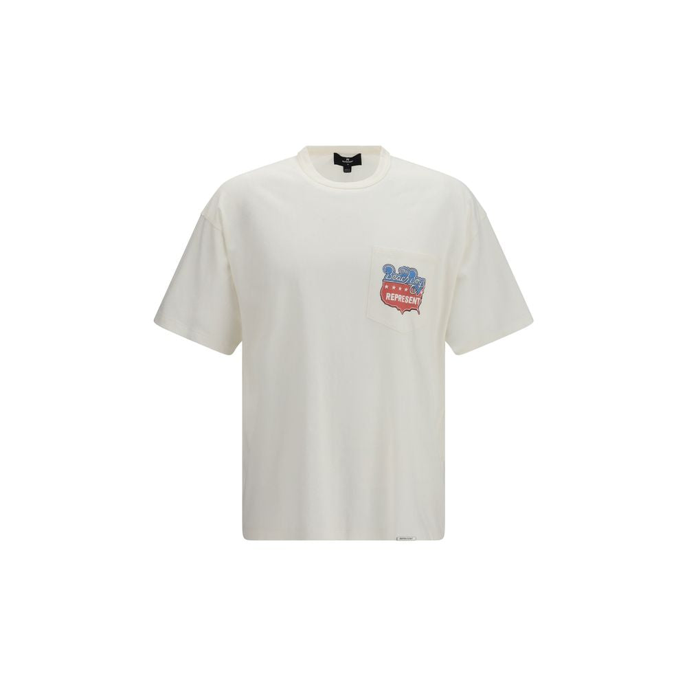 Represent Weißes Baumwoll-T-Shirt