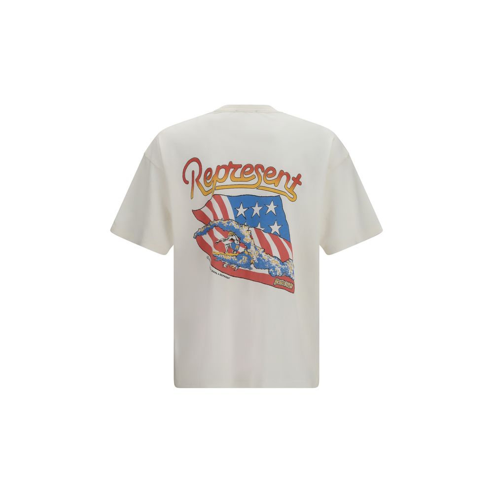 Represent Weißes Baumwoll-T-Shirt