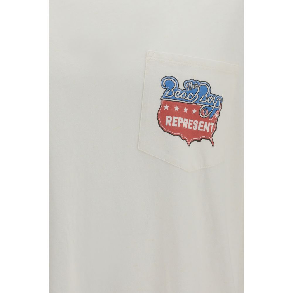 Represent Weißes Baumwoll-T-Shirt