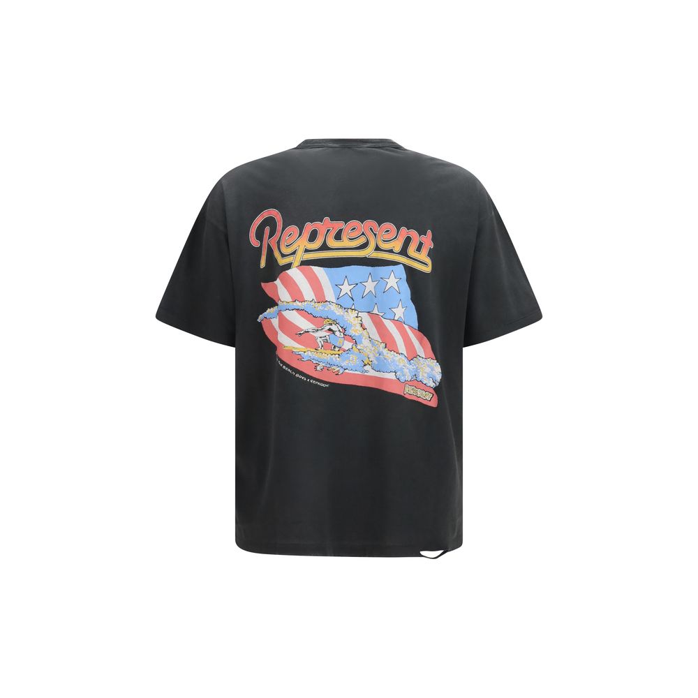 Represent Graues Baumwoll-T-Shirt