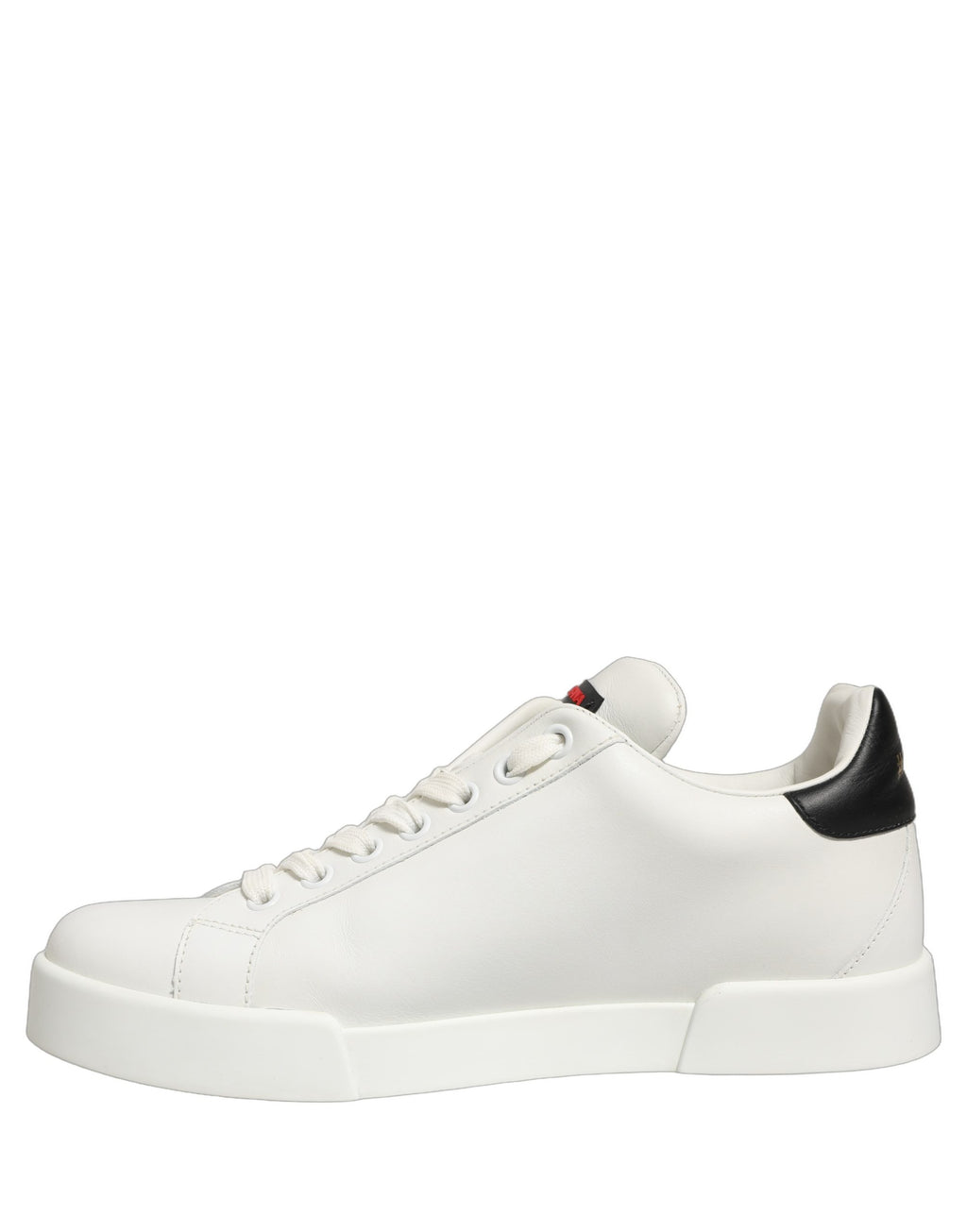 Dolce & Gabbana Weiß Patch Kalbsleder Nappa Portofino Turnschuhe Schuhe