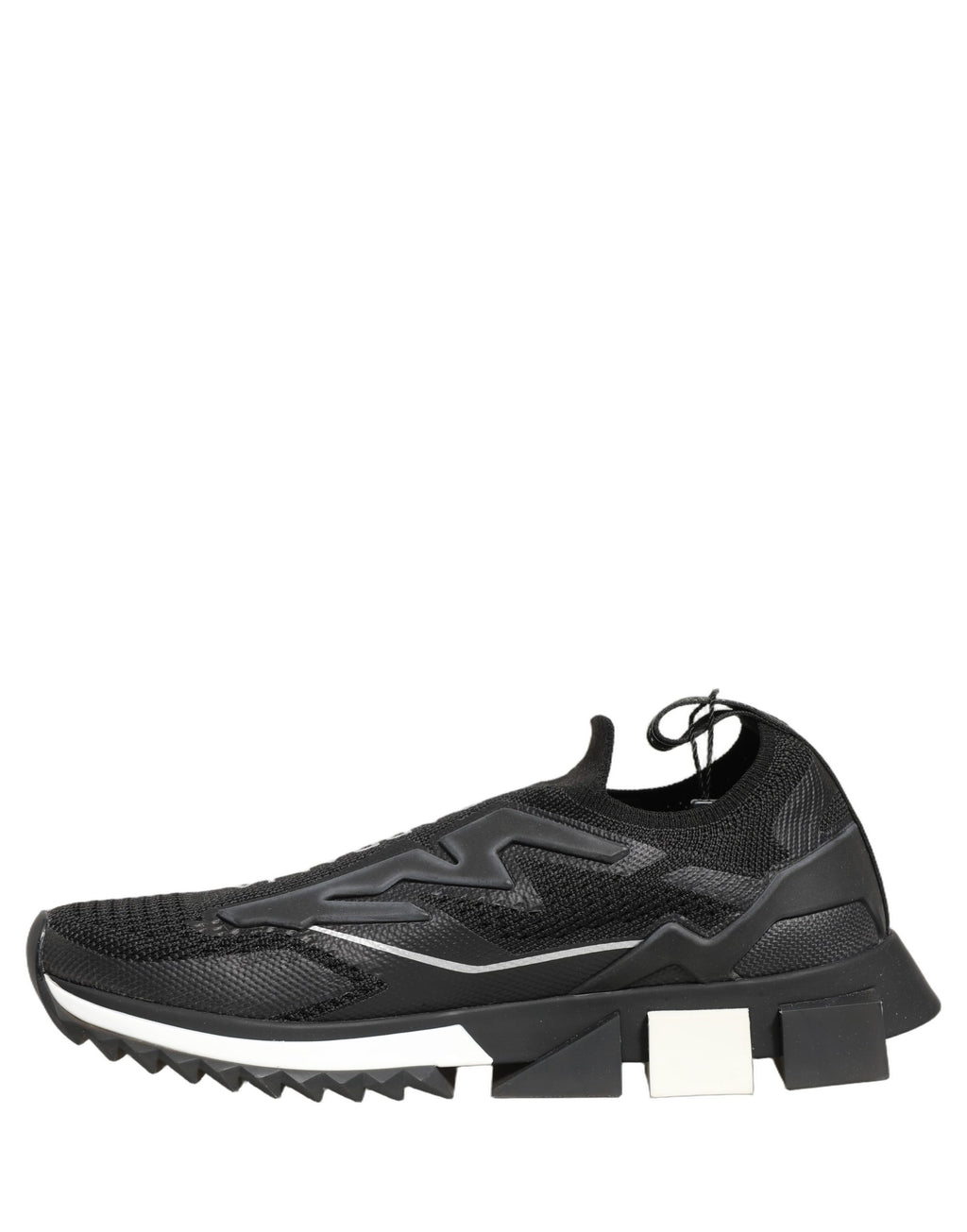 Dolce & Gabbana Schwarze und Weiße Sorrento Slip-On Logo Sneaker Schuhe