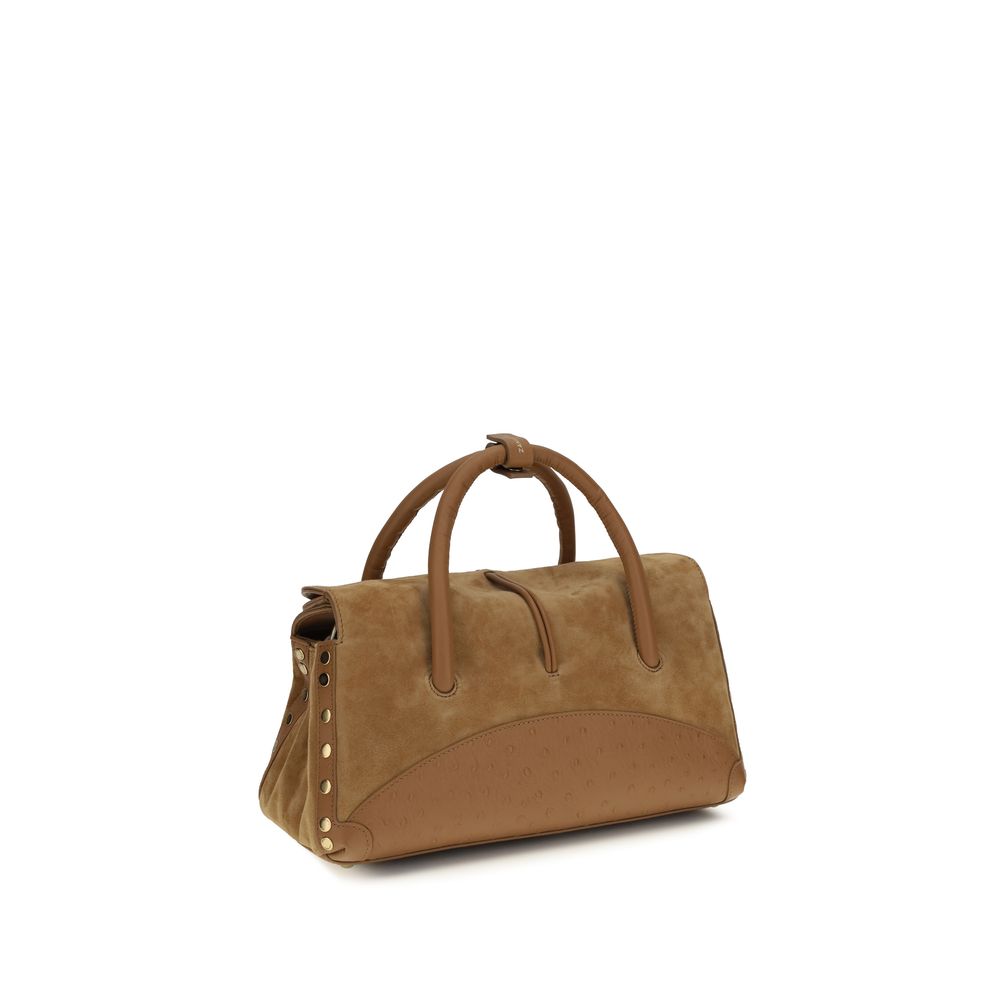 Zanellato Braune Kalbsleder Bos Taurus Schultertasche