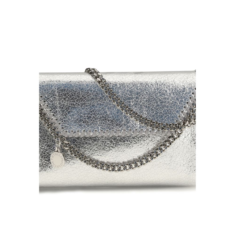 Stella McCartney Schultertasche aus silbernem Polyester
