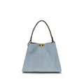 Fendi Schultertasche aus blauem Kalbsleder Bos Taurus
