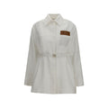 Fendi Weiße Leinen-Maxijacke