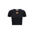 Fendi Schwarzes Baumwoll-T-Shirt