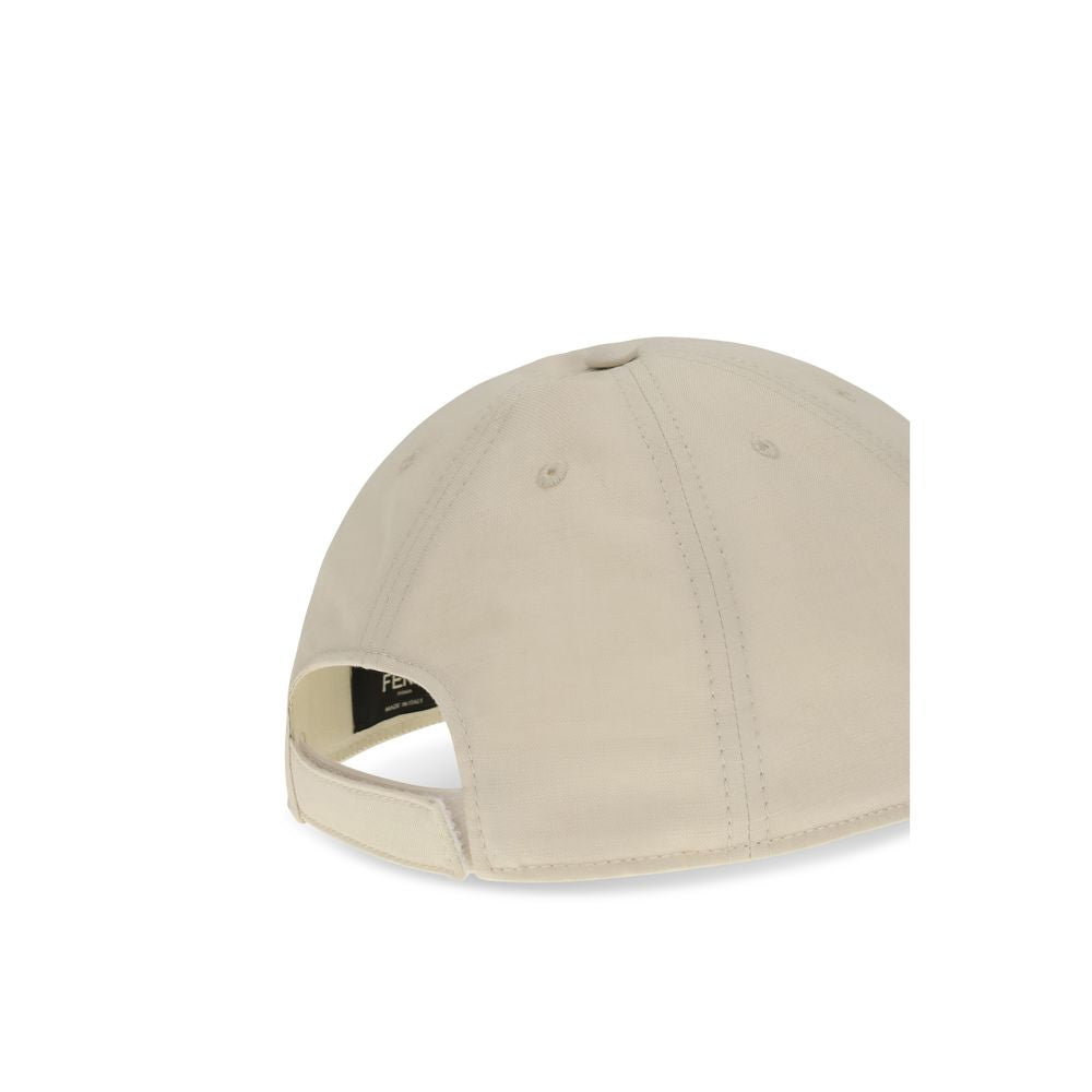 Fendi Weiße Baumwollkappe (Baseball Cap)