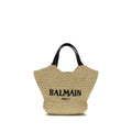 Balmain Schultertasche aus beiger Viskose