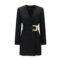 Balmain Schwarzer Oves Aries Wollblazer