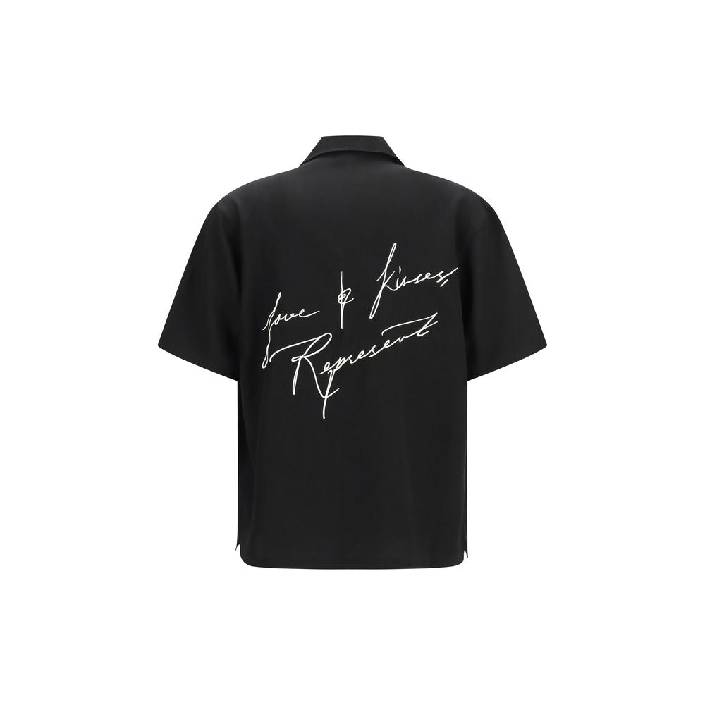 Represent Schwarzes Lyocell Hemd mit Muster