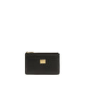 Dolce & Gabbana Schwarzes Kalbsleder Bos Taurus Portemonnaie