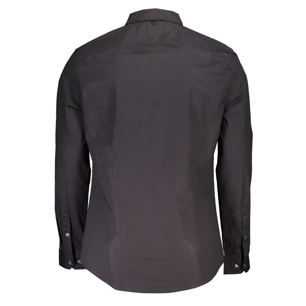 Tommy Hilfiger Schwarzes Baumwollhemd für Herren