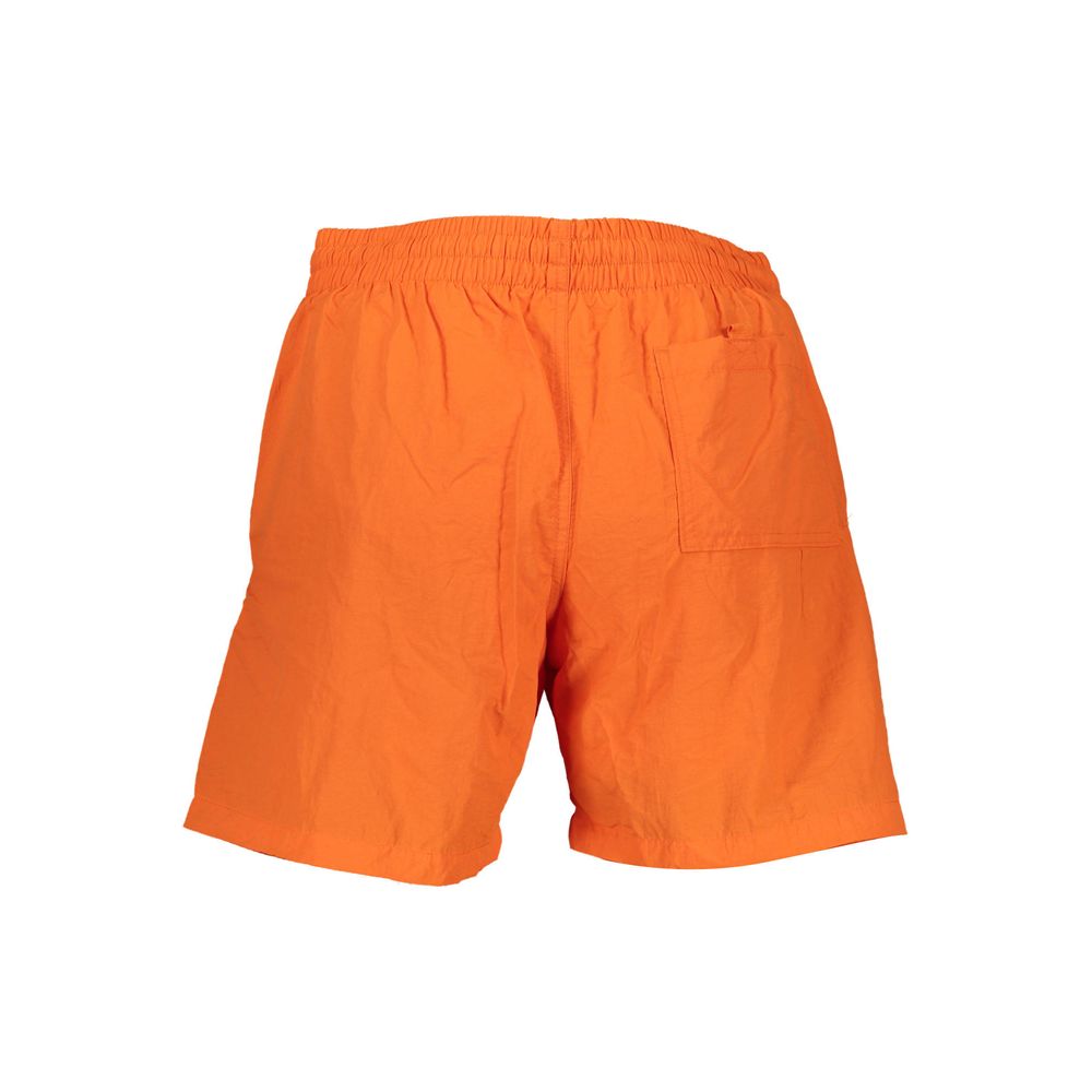 Norway 1963 Orange Polyamid Badeshorts für Herren
