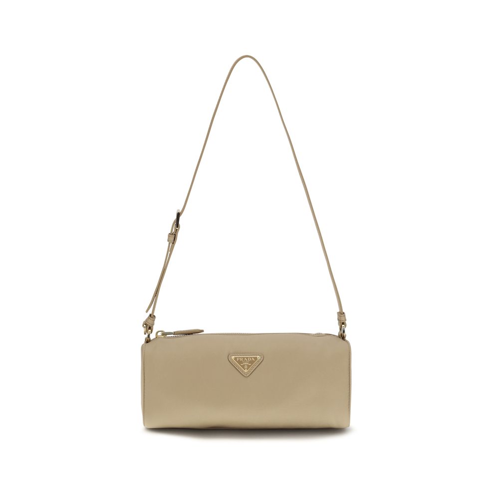 Prada Beige Nylon Schultertasche