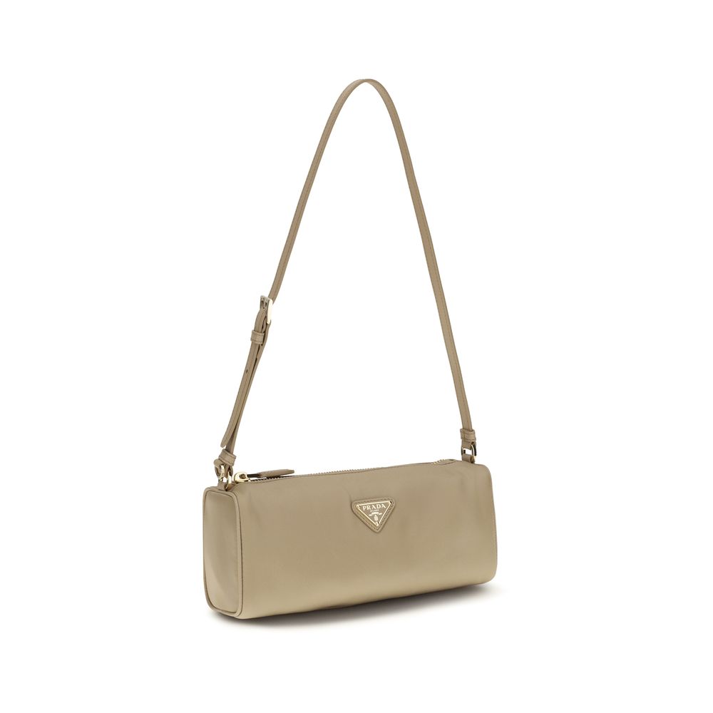 Prada Beige Nylon Schultertasche