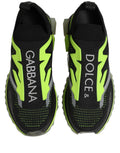 Dolce & Gabbana Schwarze und grüne Sorrento Low-Top-Sneaker