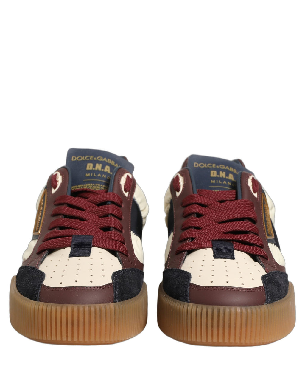 Dolce & Gabbana Mehrfarbige Leder MIAMI Low-Top-Sneaker für Herren