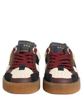 Dolce & Gabbana Mehrfarbige Leder MIAMI Low-Top-Sneaker für Herren