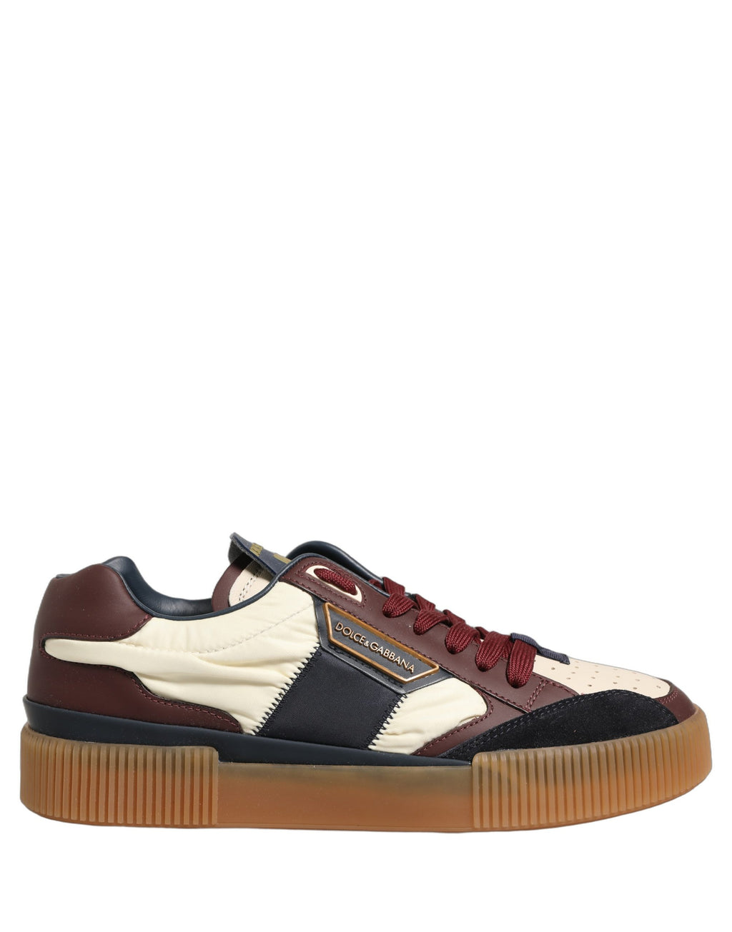 Dolce & Gabbana Mehrfarbige Leder MIAMI Low-Top-Sneaker für Herren