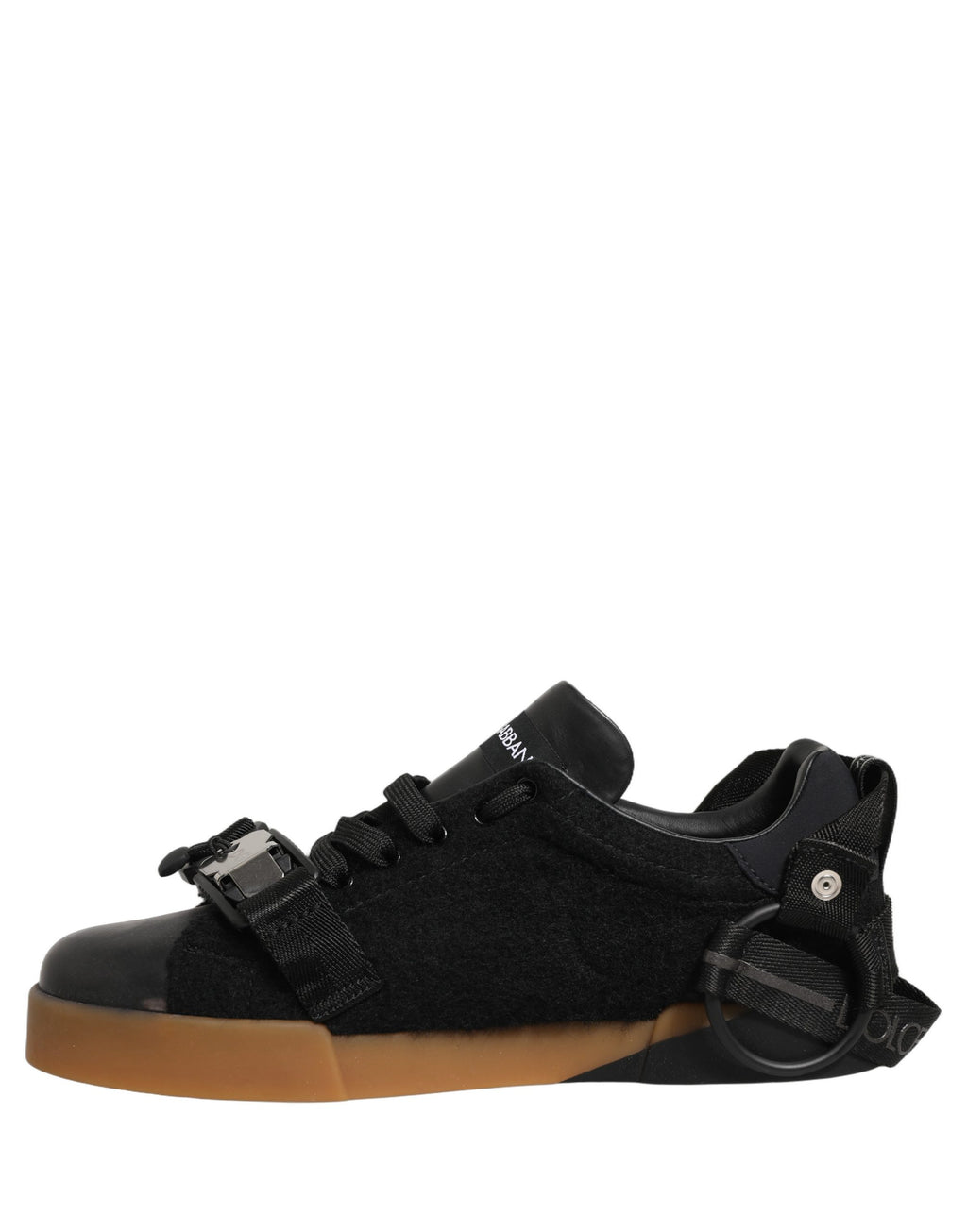 Dolce & Gabbana Schwarze Leder Low-Top-Sneaker für Herren