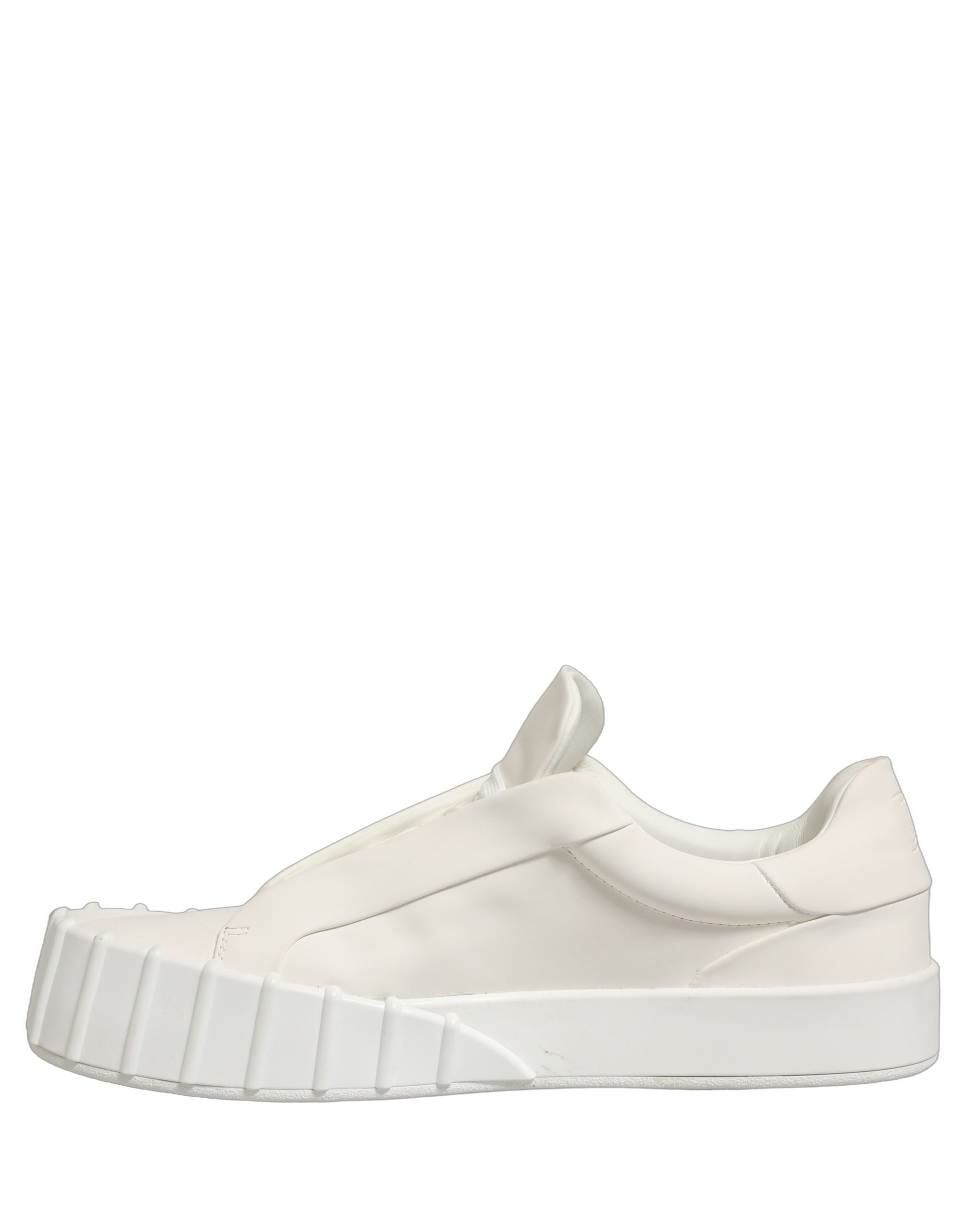 Dolce & Gabbana Weiße Leder Low Top Lace Up Sneakers Schuhe