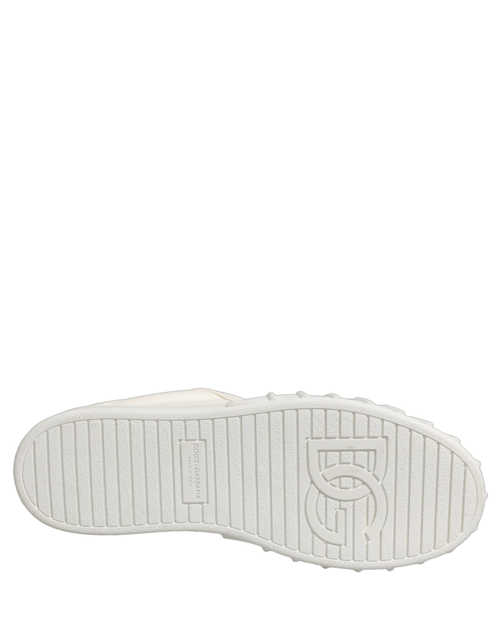 Dolce & Gabbana Weiße Leder Low Top Lace Up Sneakers Schuhe