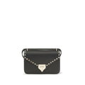 Valentino Garavani Schwarze Bos Taurus Kalbsleder Schultertasche