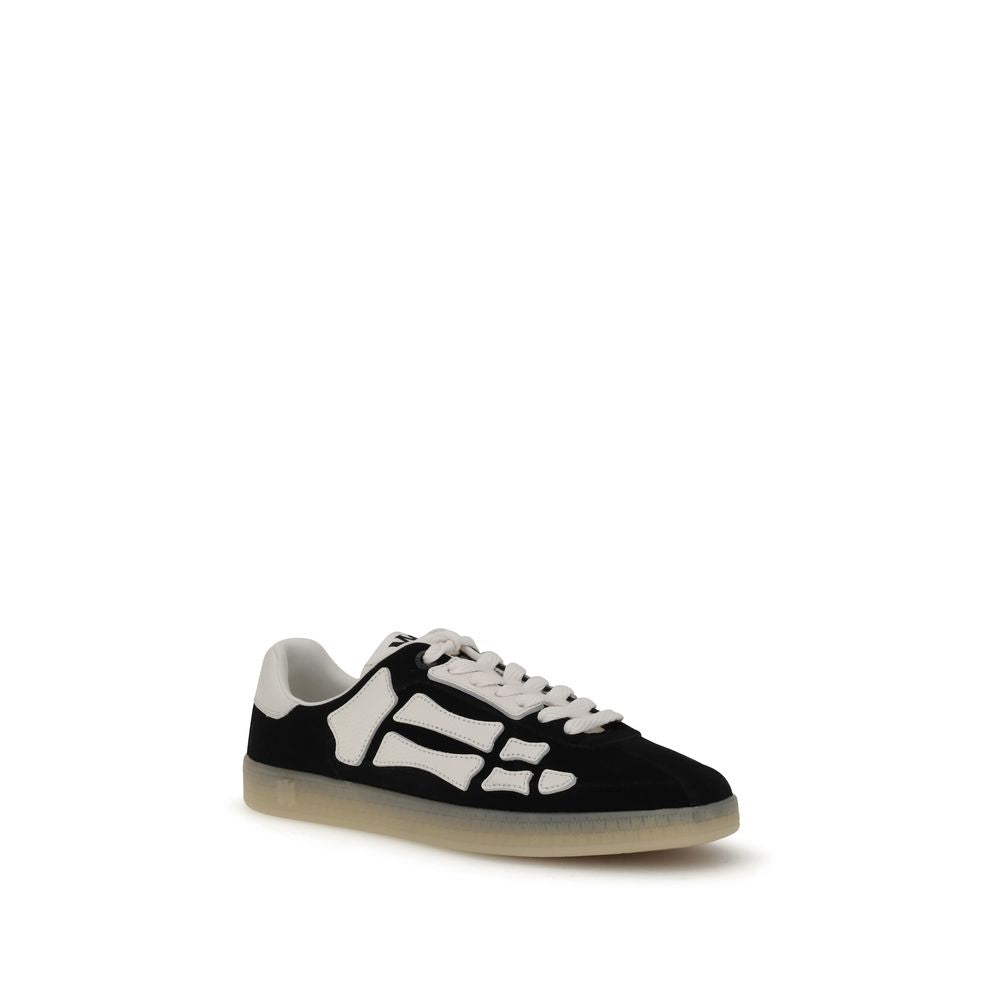Amiri Schwarze Bos Taurus Kalbsleder Low-Top-Sneaker