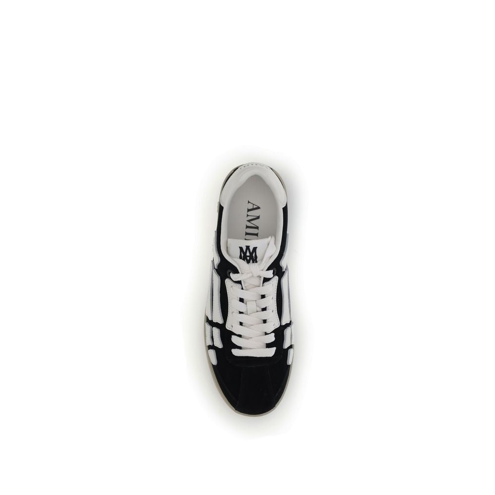 Amiri Schwarze Bos Taurus Kalbsleder Low-Top-Sneaker