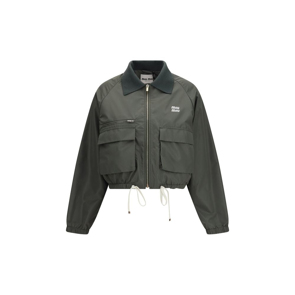 Miu Miu Zweifarbige Polyester-Shelljacke