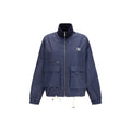 Miu Miu Blaue Polyester-Jacke in voller Länge