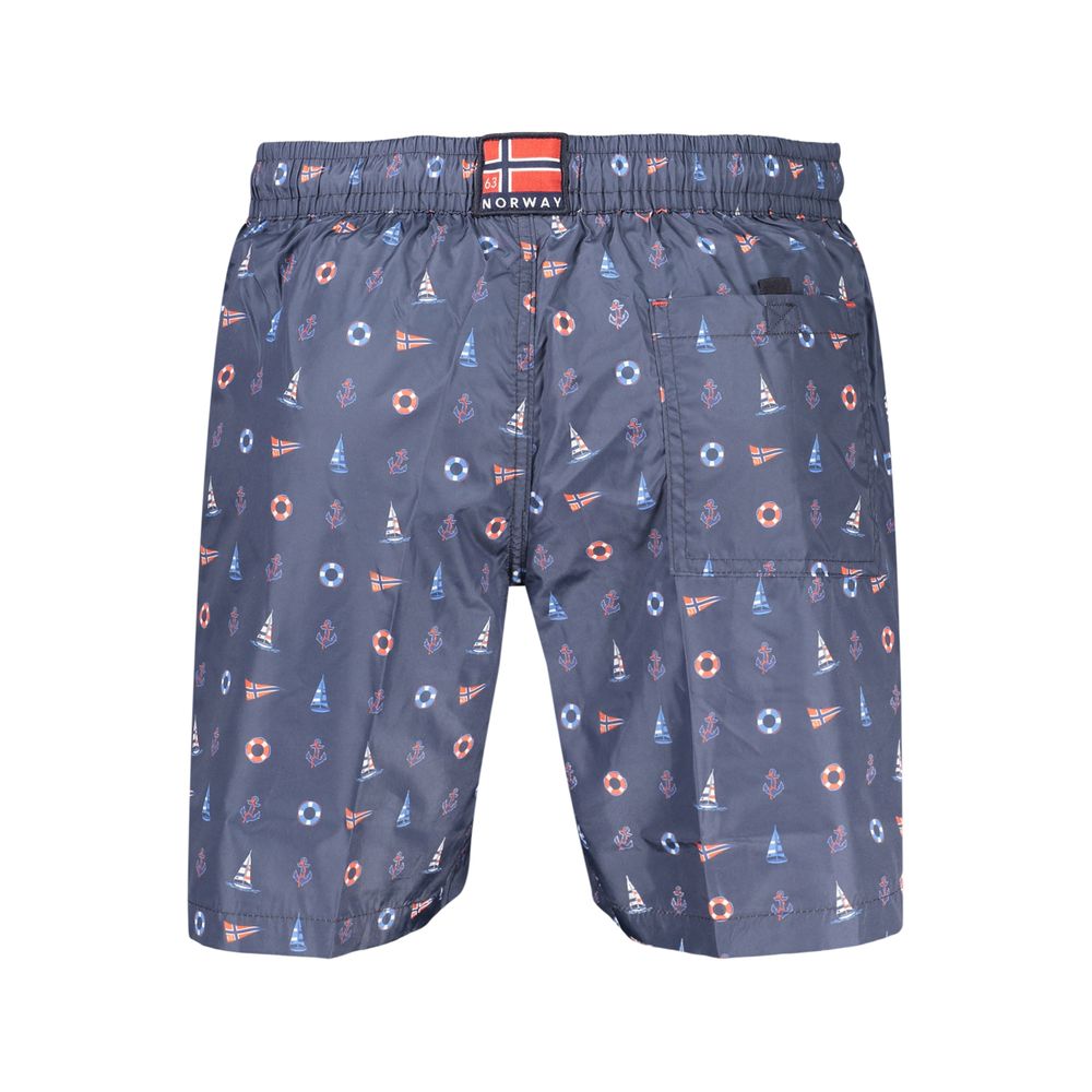 Norway 1963 Blaue Herren-Badeshorts aus Polyester