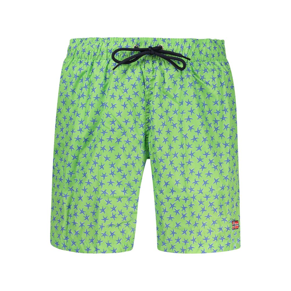 Norway 1963 Grüne Badeshorts aus Polyester für Herren
