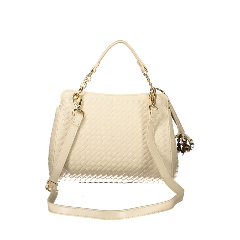 Mario Valentino Beige Polyurethane Damen Handtasche