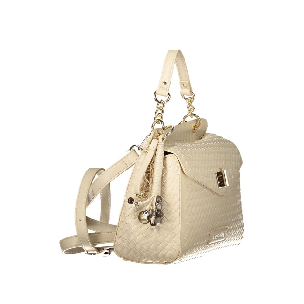 Mario Valentino Beige Polyurethane Damen Handtasche